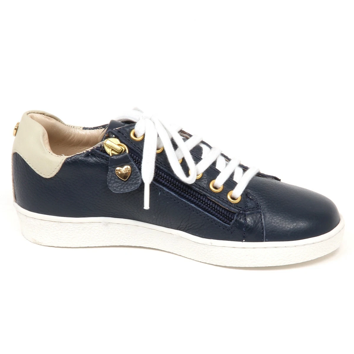 E1442 sneaker bimba blu TWIN SET SIMONA BARBIERI scarpe borchie