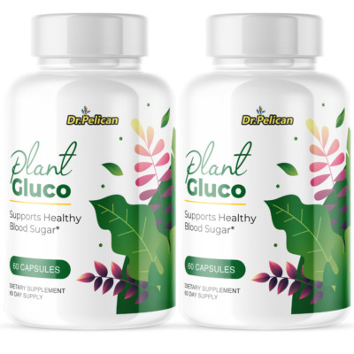 Plant Gluco- Blood Support- 2 Bottles- 120 Capsules