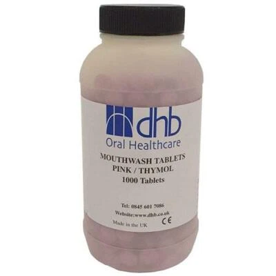 DHB Pink Thymol Mouthrinse Tablets Pack Of 1000 Tabs