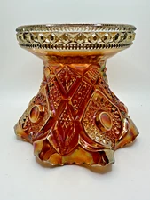OLDER IMPERIAL CARNIVAL GLASS MARIGOLD FASHION PUNCH BOWL BASE