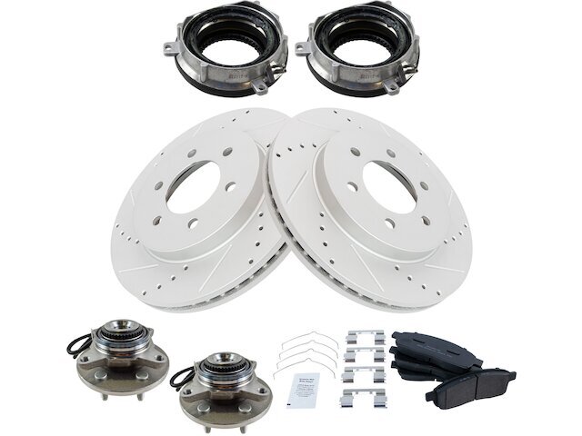Front Brake Pad Rotor & Hub Kit for 2005-2008 Ford F150 4WD 71TXCD