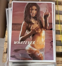 Christina Aguilera finger UK poster vintage deadstock 1990s 24x36