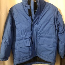 GAP Boys Blue Nylon Puffer Jacket with Removable Zipper Sleeves Size 12 NWOT