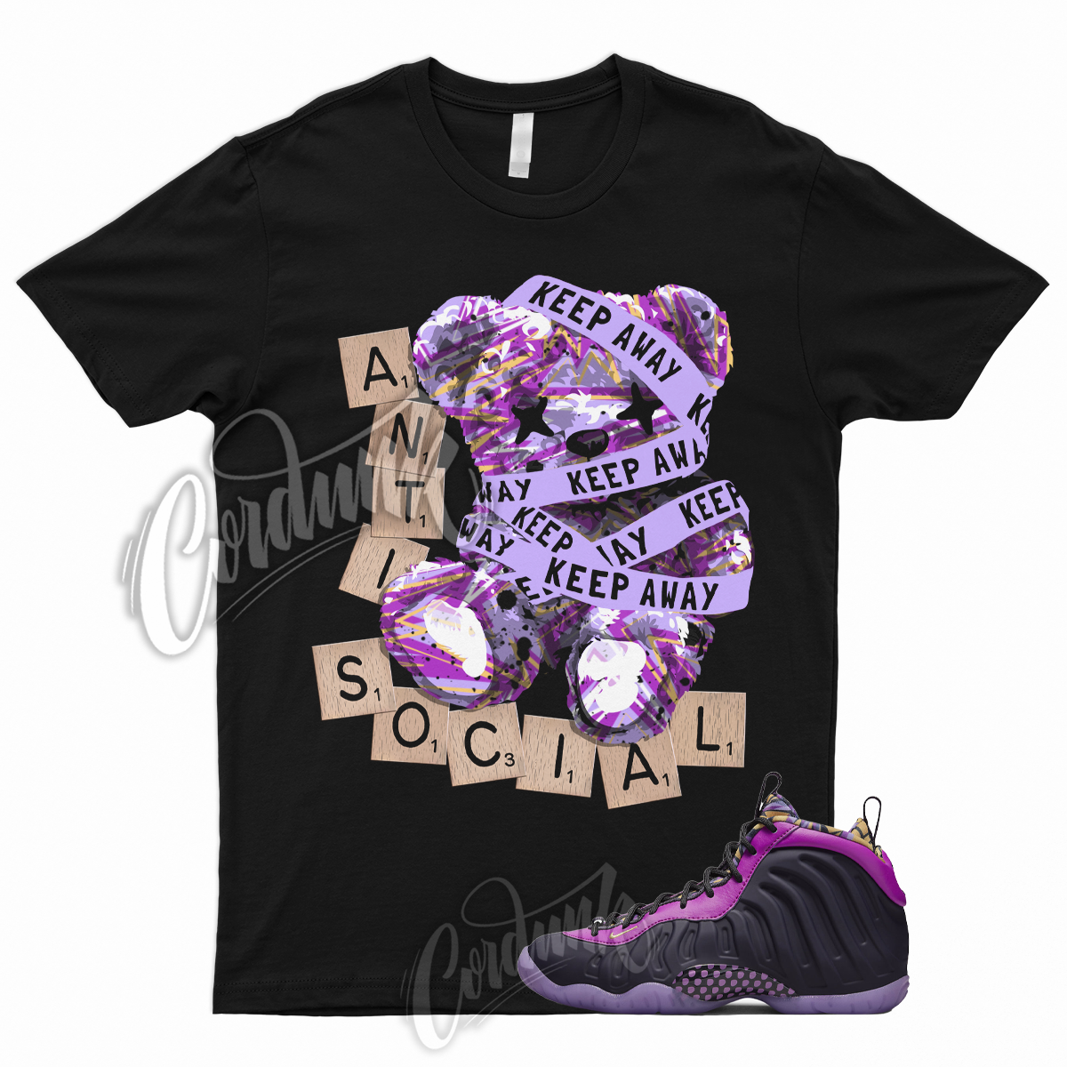 Tee Shirt Purple Camo Foamposite Shirt Know Yourself Juniors/women