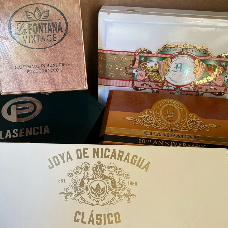 Cajas de cigarros de madera vacías (juego de 10) Foto 4 de 4