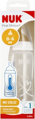 4008600443230 NUK Butelka z wskaźnikiem temp. 300 ml 0-6m First Choice  biała 10