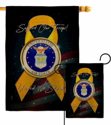Support Air Force Garden Flag Armed Forces Decorative Small Gift Yard Banner