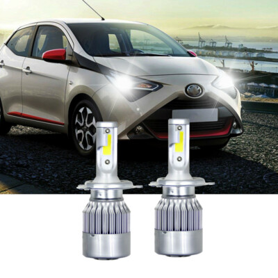 For Toyota Aygo MK1 2X H4 Super White Xenon HID Hi/Low Beam LED ...