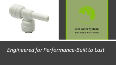 John Guest Stem Run Tee RO Water Fitting (3/8'' push to connect)