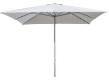 ombrellone 3x3 / 3x4 bianco / beige palo centrale in alluminio