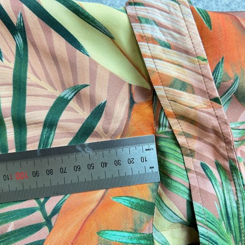 Trenery Midi Dress Women's Size 6 Green Sleeveless Tropical Tie Waist - Picture 12 of 13