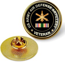 US Army Air Defense Artillery Veteran Tie Suit Shirt Lapel Pin - Gold