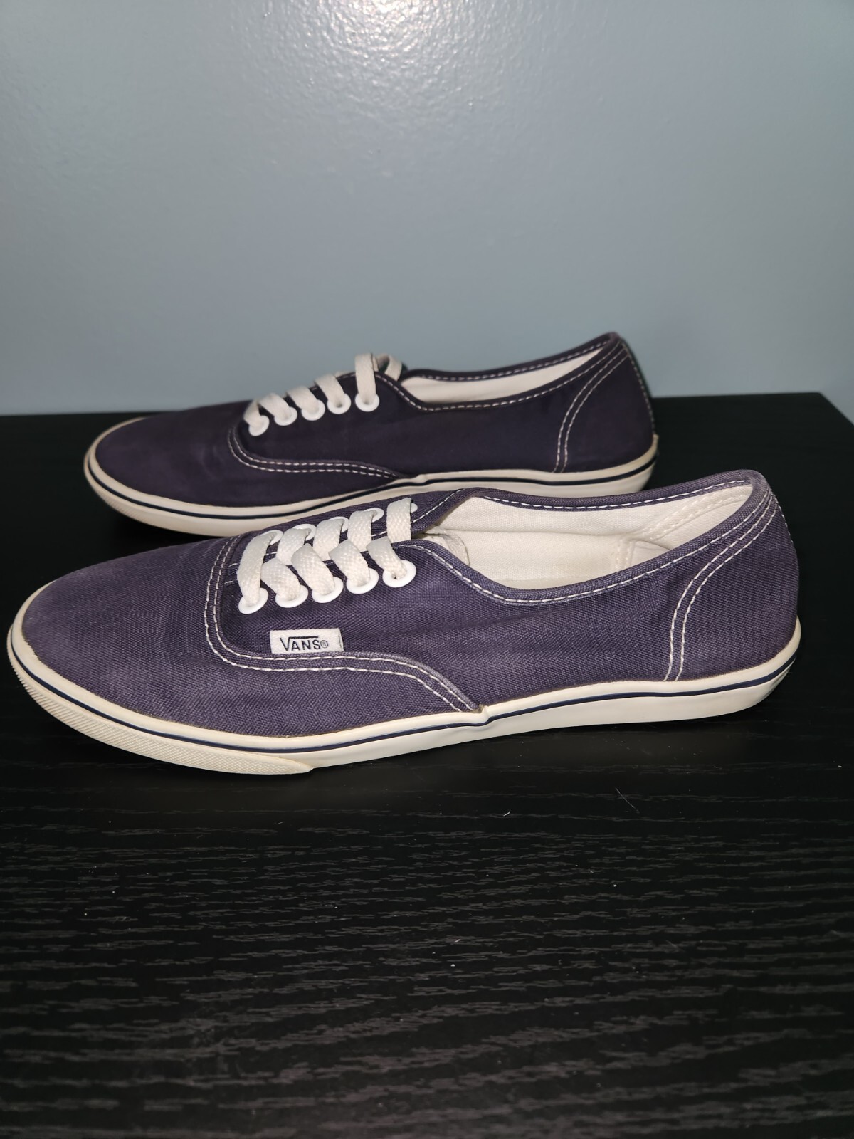 SAOLA Suola vintage VANS in tela blu stringata in gomma da donna taglia 7 5 soletta memory foam