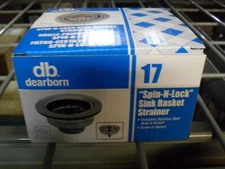 Dearborn Brass 17 Spin-N-Lock Sink Basket strainer Stainless steel Chrome