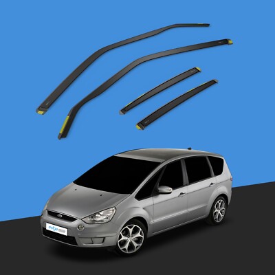 Ford S-Max MK1 2006-2010 5 Door MPV Wind Deflectors 4pc Tinted