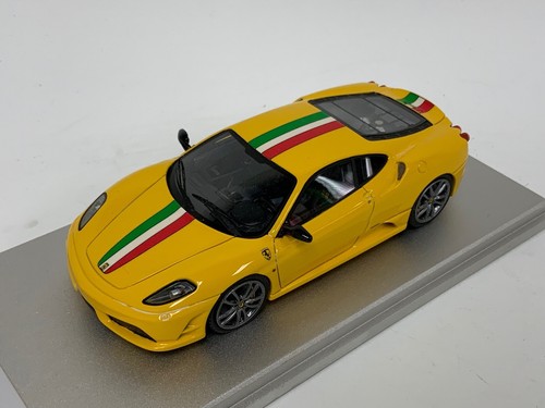 1/43 Tecnomodel Ferrari 430 Scuderia from 2007 in Modena Yellow Italian stripe - Picture 1 of 8