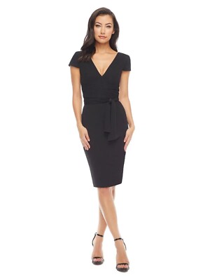 dana wrap waist cocktail dress Dress The Population Dana Midi Dress