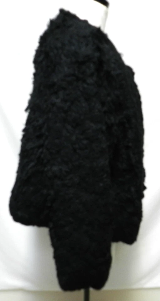 Sejour Chaqueta Abrigo Negro Imitación Piel Encubrimiento Sin Cierre Forrado Talla XXL 2X Foto 4 de 4