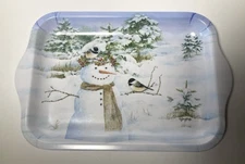 keller charles of philadelphia Melamine Small Tray New NWT Winter Snowman