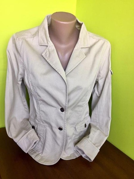 Women Jasper Conran Blazer Beige Cotton 38 / M / #9JZ4