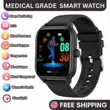 Medical grade Black smart watch  IOS & Androi...
