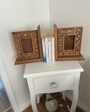 Vintage Hand Crafted Wooden Bookends Book Ends