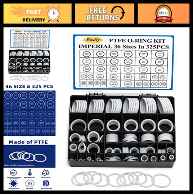 PTFE O-Ring Assortment Kit 325-Piece for Automotive Plumbing Gas Connections