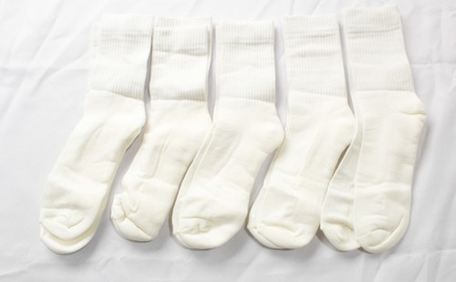 ASOS Unisex 5-Pack Cotton Sport Crew Socks ZG3 White Size US:10-14 UK: 9-13 NWT