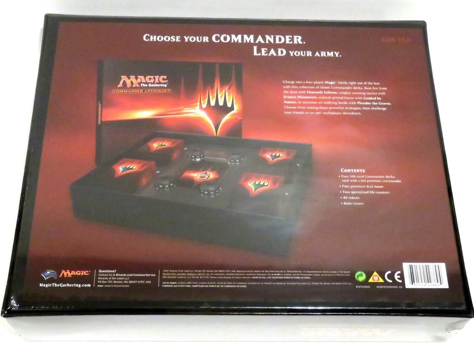 Box Set ~ COMMANDER ANTHOLOGY Volume 1 MtG sealed Four 100 Card Deck Magic WotC - Image 2 of 3