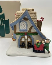 Partylite Santas Workshop Tea Light Candle House P0269 Christmas Village Flaw