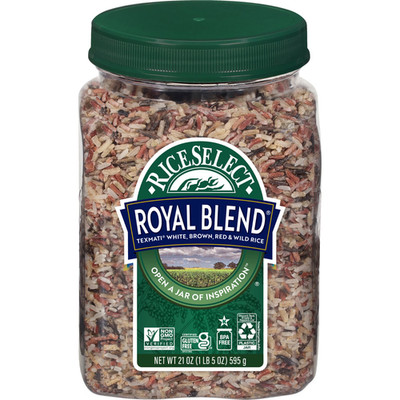 RiceSelect Royal Blend Rice, Texmati Rice Blend, 21 oz Jar