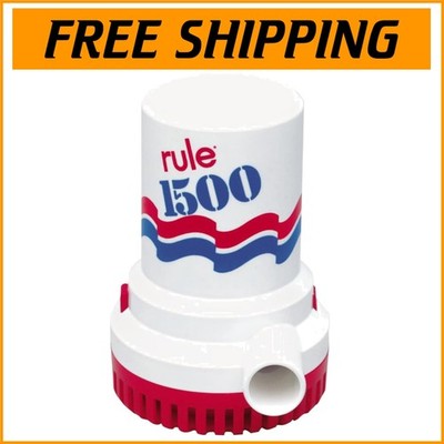 Rule 02 Marine Bilge Pump - 1500 GPH Non-Automatic, 12 Volt Reliability