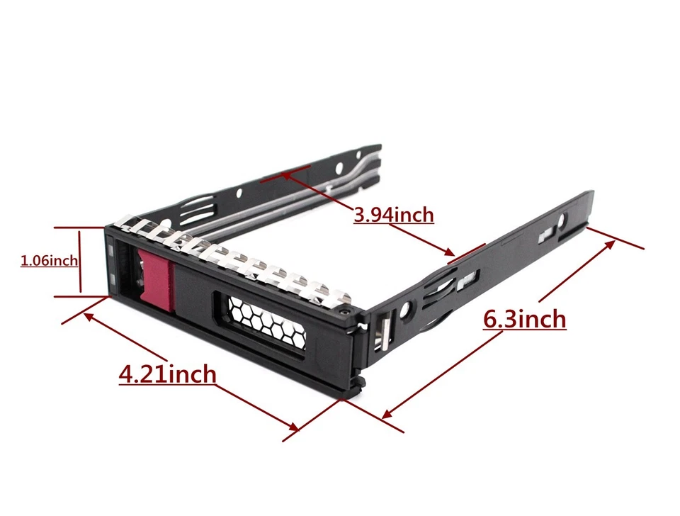 6pcs 3.5" Hard Drive Tray Caddy for HP ProLiant ML350 ML110 Gen10 774026-001 - Image 2 of 4