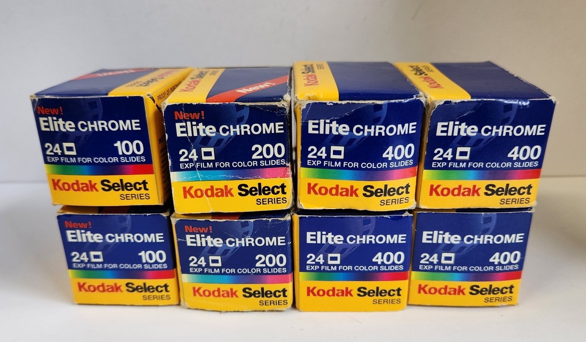 KODAK Elite Chrome 35MM Film For Color Slides 8 Lot 100 200 400