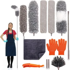 SOUJOY 12 PCS Microfiber Duster Kit with Bendable Heads and Extension Pole Up...