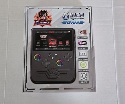 R60MAX Retro Handheld Game Console 6'' Screen   20,000+ Games   128GB NEW-Linux