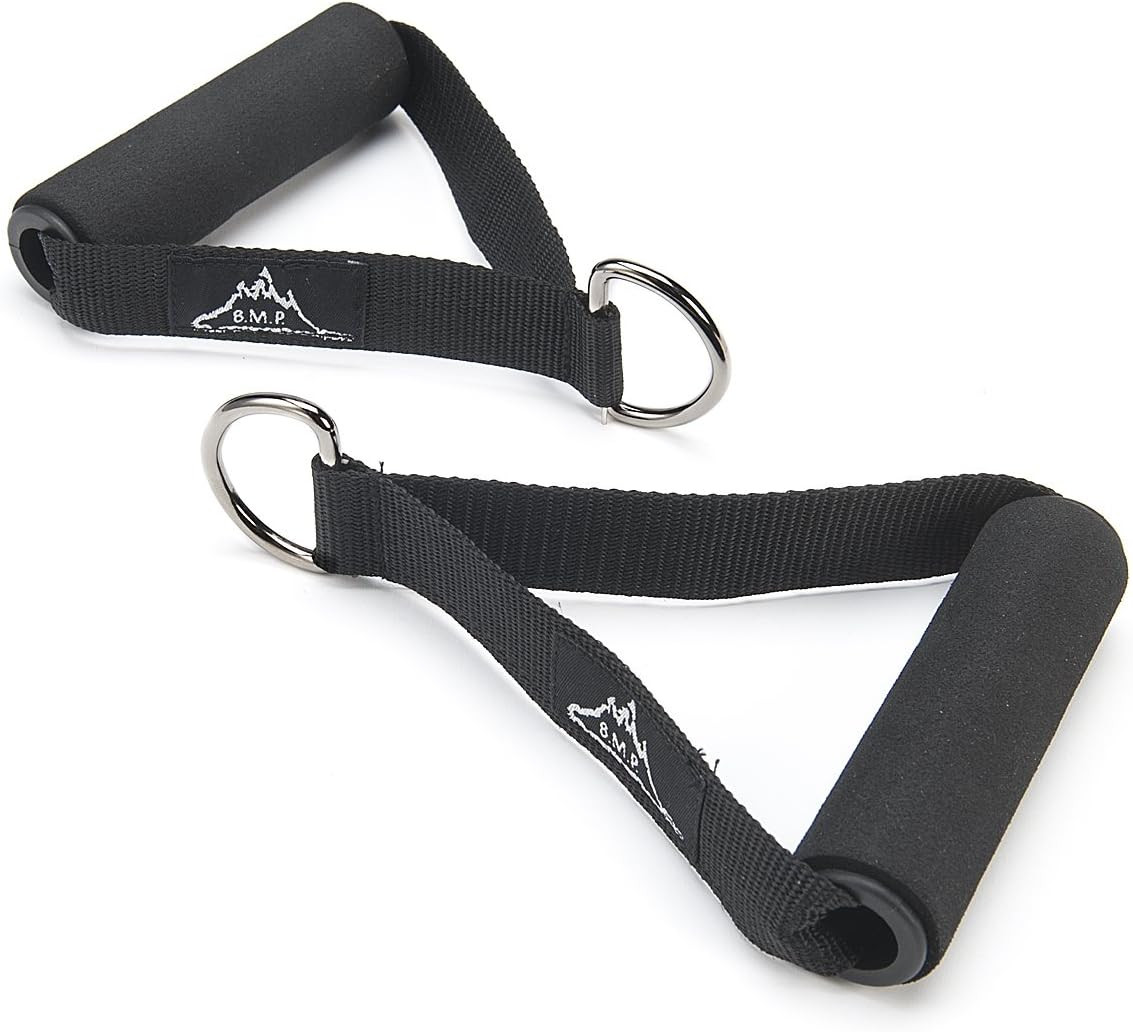 Black Mountain, Heavy Duty Resistance Band Handles, Cable Machine Compatible, B