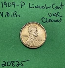 1909-P VDB Lincoln Cent / Penny 1c Uncirculated Cleaned