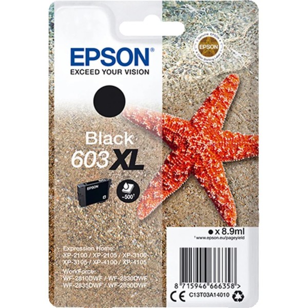 Epson XP3100 XP4100 Seestern Tintenpatrone Schwarz (C13T03A14010) (Original)-image