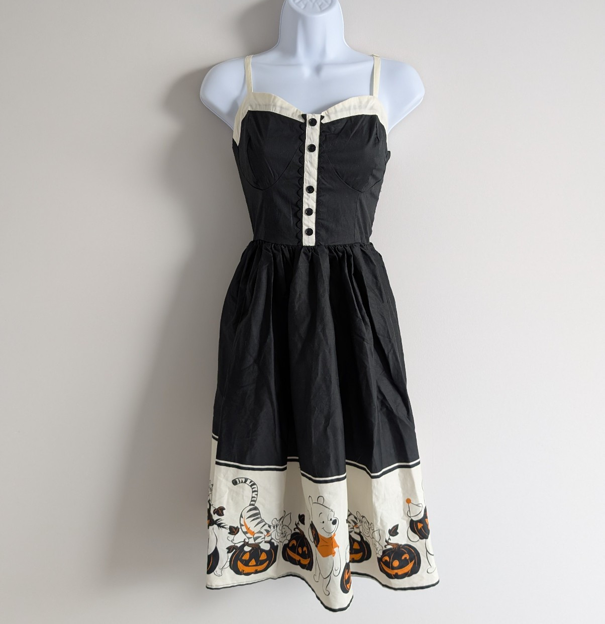 Unique Vintage Disney Dress Womens Large Winnie The Pooh Halloween A Line Retro