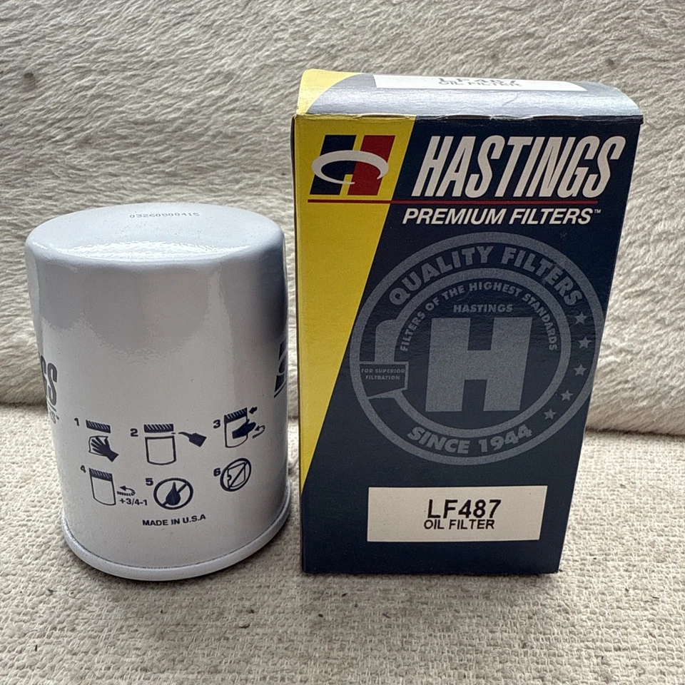 Filtro de aceite genuino Hastings LF487 igual que 51522 hecho en EE. UU. Foto 2 de 4