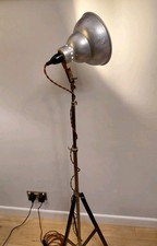 Vintage Photography Floor Lamp Tripod Spot Light Studio Stand Industrial Decor