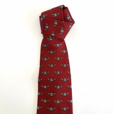 Bentley Motors 100 Silk Tie Red Winged B Logo Luxury Car Necktie Bentley Motors 100 Silk Tie Red Winged B Logo Luxury Car Necktie
