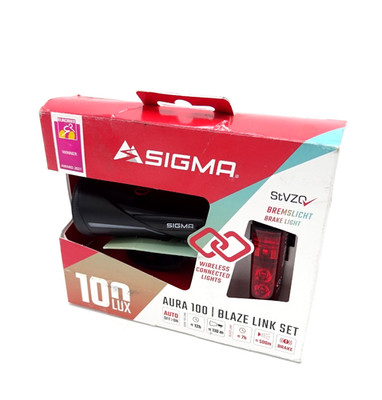 Sigma Sports Fahrrad Aura 100 LUX Lumen Blaze Link LED Licht Set SG-028-I12