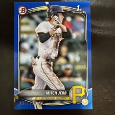 MITCH JEBB 2025 BOWMAN 1ST BASEBALL BLUE BORDER PAPER PIRATES /150