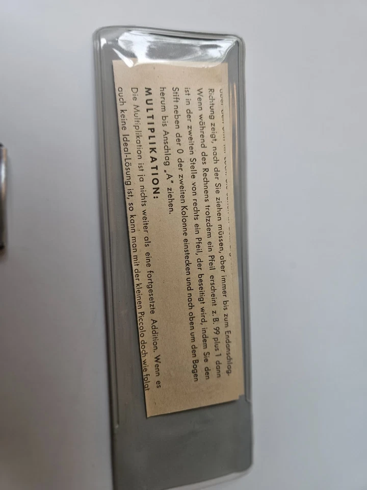 Piccolo-S Rechenhilfe Rechenschieber - Bild 2 von 2