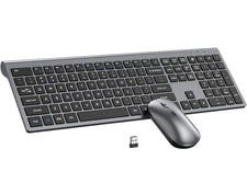 Wireless Keyboard and Mouse Combo, Full Size Keyboard and Mouse