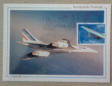 Carte 1er Jour 2002 Flamme Concorde Aérospatiale Toulouse Blagnac 12/08