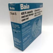 SEALED BAIA Dual 8 400 ft Capacity Reel and Storage Case Set Lot of 3 NOS