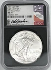 2021 W American Silver Eagle Type 2 NGC MS 70 Gaudioso signed